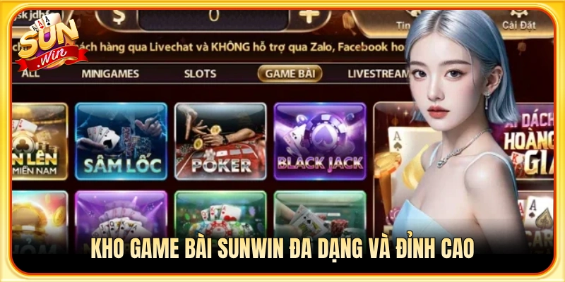 Hệ sinh thái game bài phong phú quy tụ các siêu phẩm ăn khách