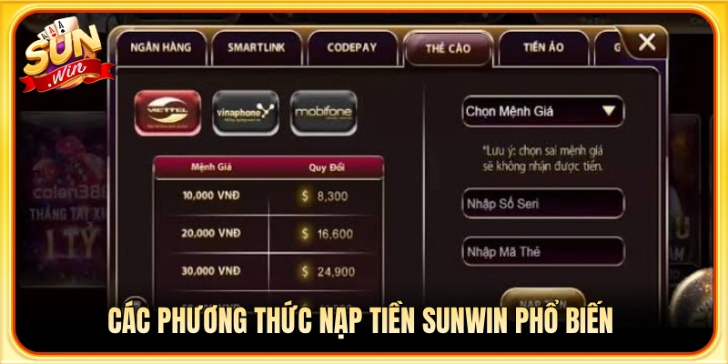 Danh sách các kênh gửi tiền được ưa chuộng nhất